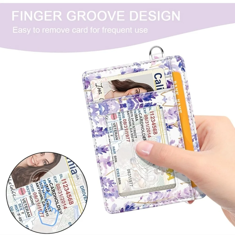 Lavender Floral Card Holder